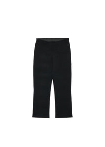 wholegarment knit capri pants, black