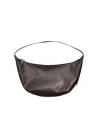 large leather cross body bag, dark brown - Image 1