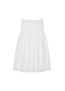 shirring culotte pants, white