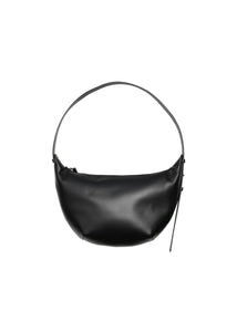 small leather cross body bag, black