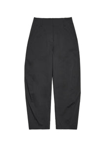 curved pants, charcoal