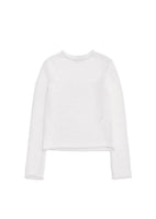 crochet knit pullover, white - Image 1