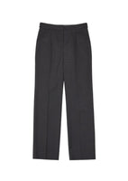 wool straight pants, charcoal - Image 1