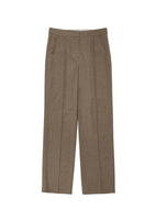 wool straight pants, khaki - Image 1