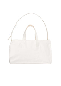 canvas duffle bag, white