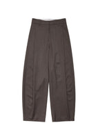 wool curved pants, brown - Image 1