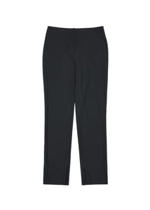 zip slit long pants, black