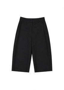 straight shorts, black