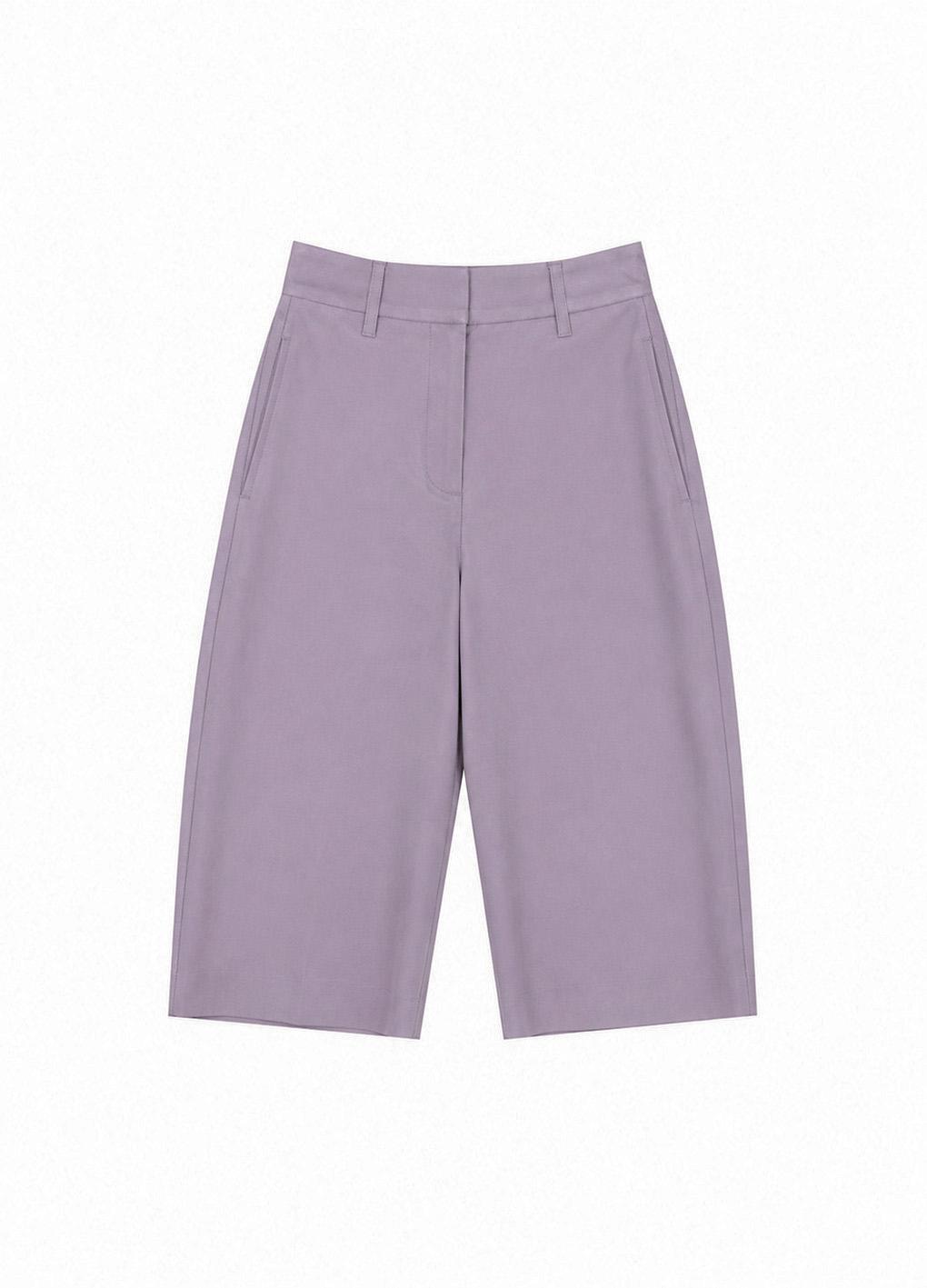 straight shorts, violet
