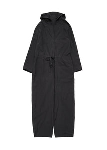 hooded jumpsuit, black