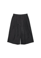 cupro bermuda pants, black - Image 1