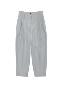 cotton two tuck tapered pants, blue