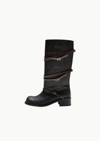 belt long boots, black - Image 1