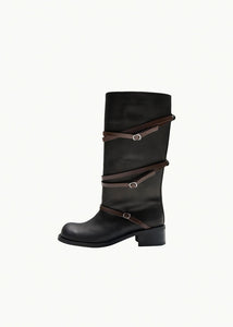 belt long boots, black