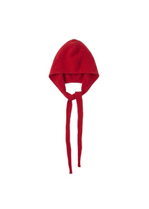 cashmere balaclava scarf, red
