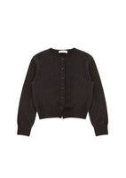 cashmere crewneck cardigan, brown - Image 1