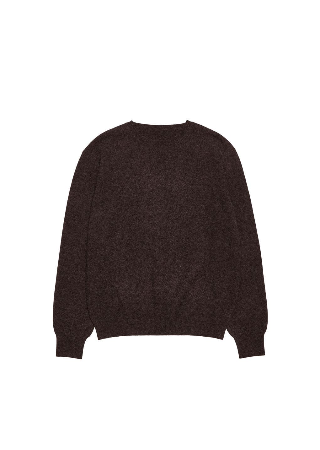 cashmere crewneck knit, brown