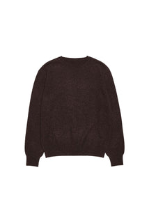 cashmere crewneck knit, brown