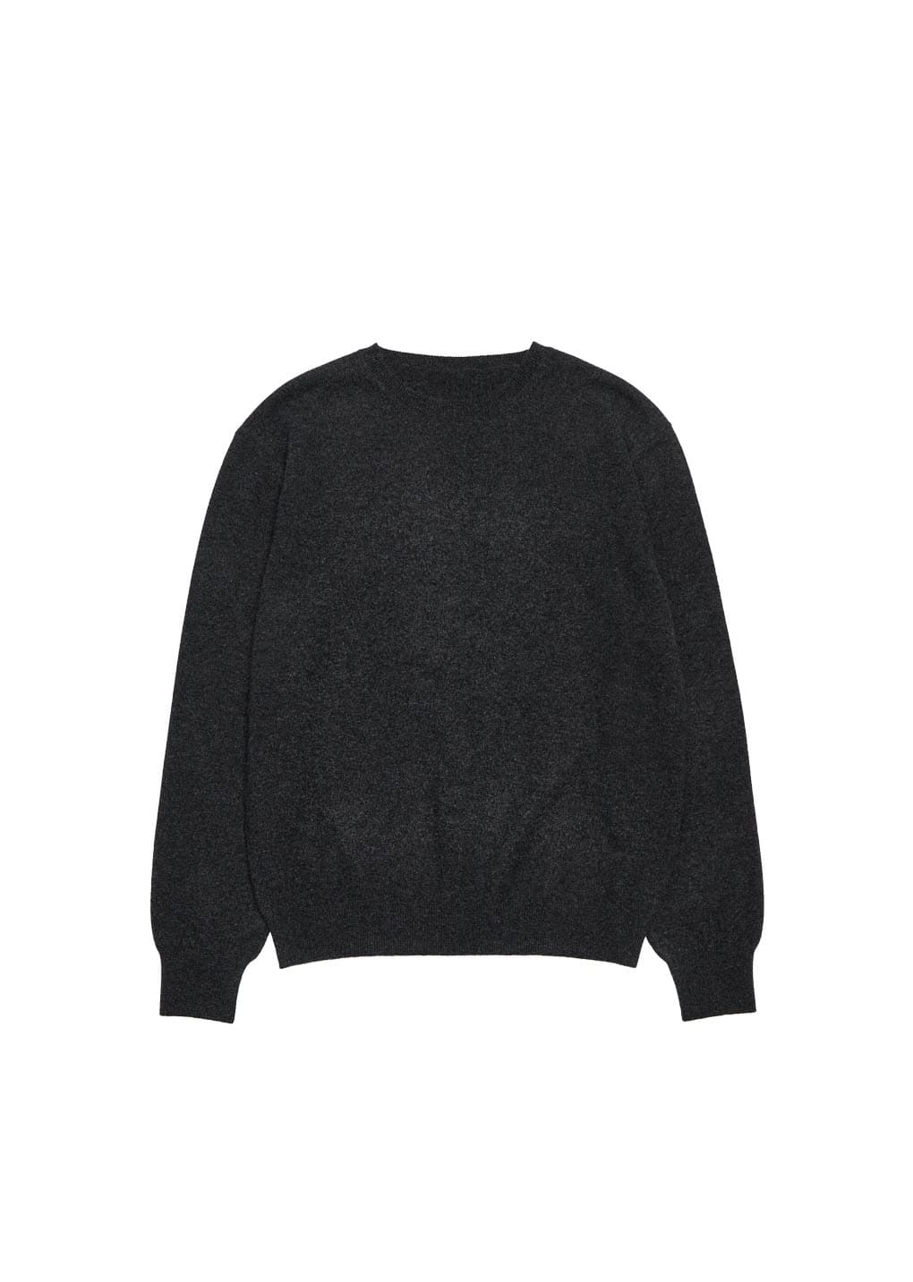 cashmere crewneck knit, melange grey