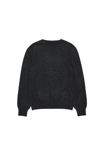 cashmere crewneck knit, melange grey