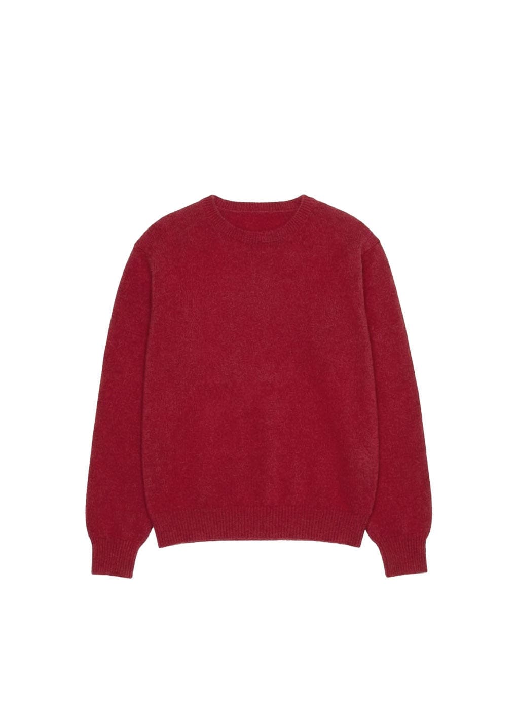 cashmere crewneck knit, red