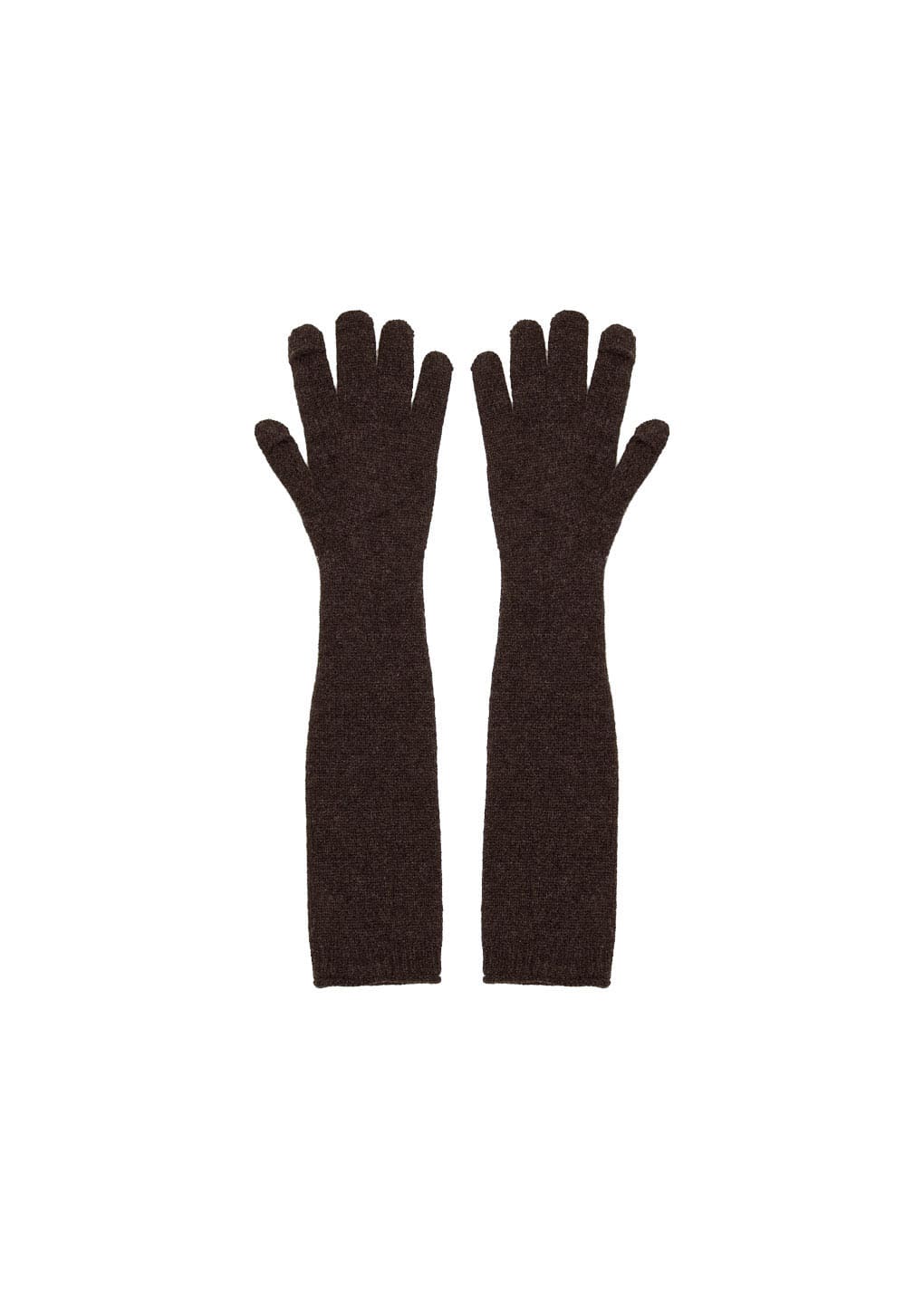 cashmere gloves, brown