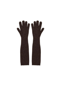 cashmere gloves, brown