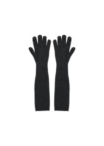 cashmere gloves, charcoal