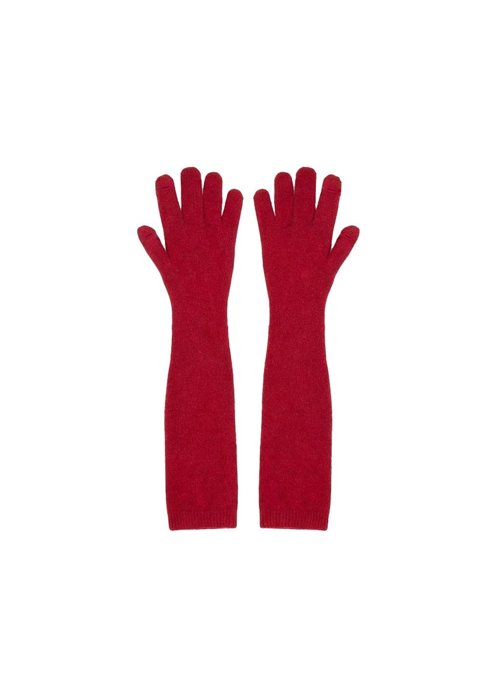 cashmere gloves, red