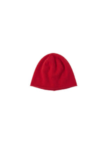 cashmere knit beanie, red