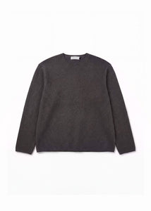 cashmere loose crewneck knit, brown