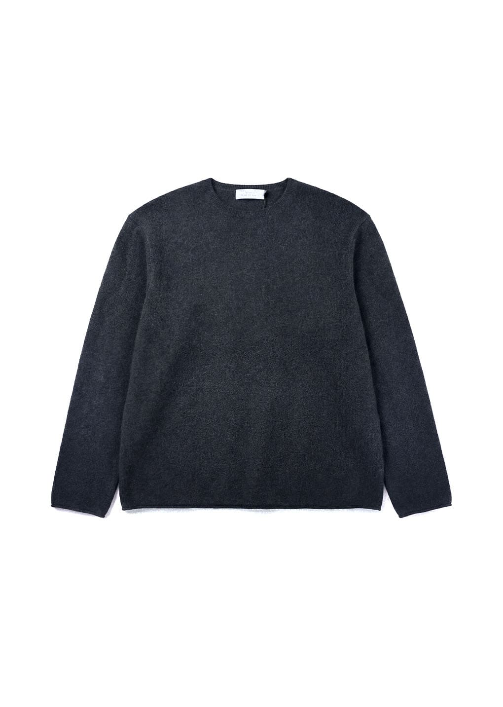 cashmere loose crewneck knit, charcoal