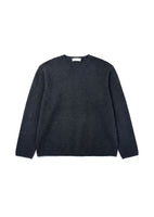 cashmere loose crewneck knit, charcoal - Image 1