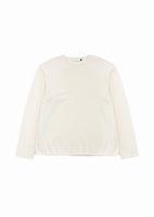 cashmere loose crewneck knit, ivory - Image 1