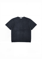 cashmere loose half sleeve knit, charcoal - Image 1