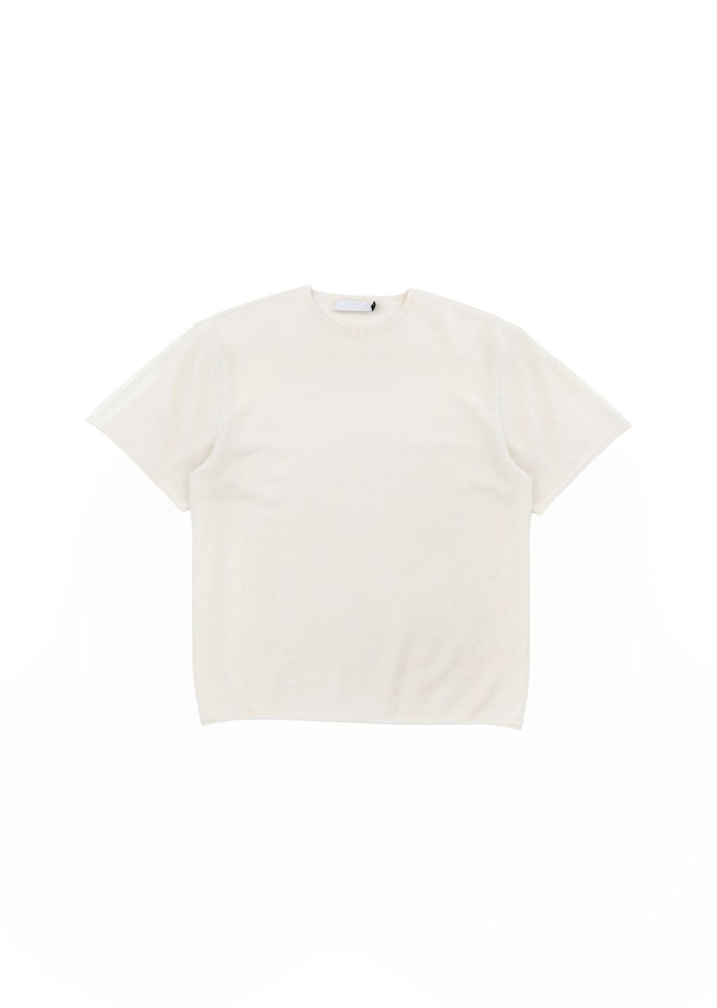 cashmere loose half sleeve knit, ivory