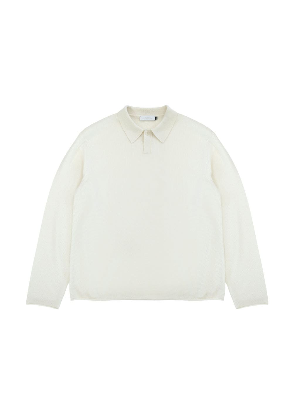 cashmere loose polo knit, ivory