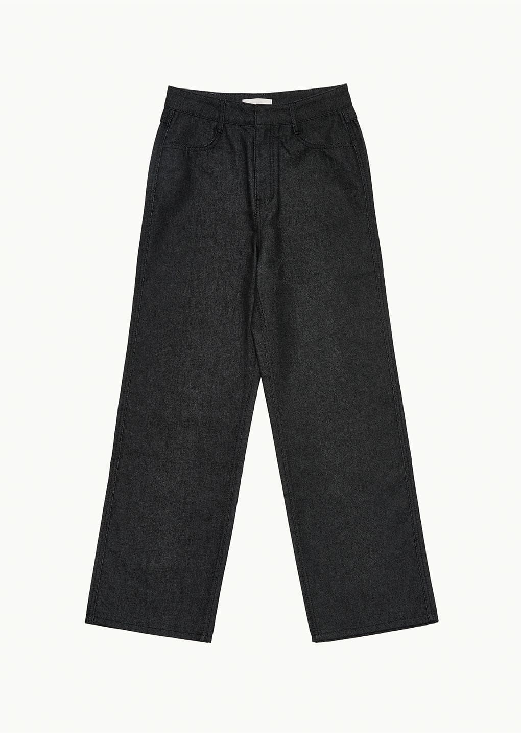 colored straight fit denim, black