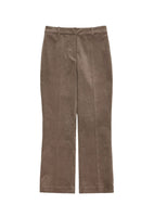 corduroy flared pants, brown - Image 1