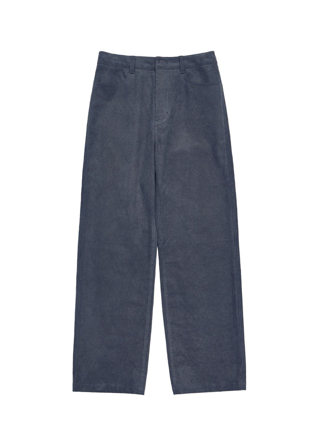 corduroy straight pants, blue