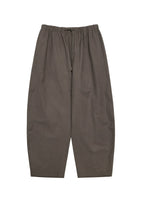 cotton banding pants, brown - Image 1