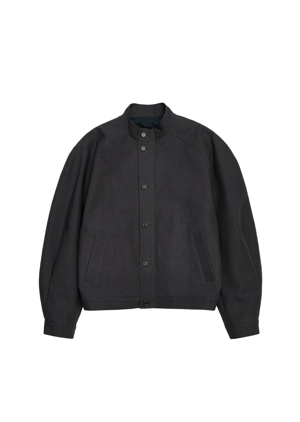 cotton curved jumper, black