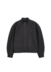 cotton curved jumper, black