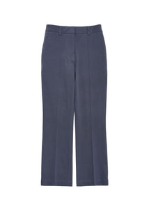 cotton flared pants, blue
