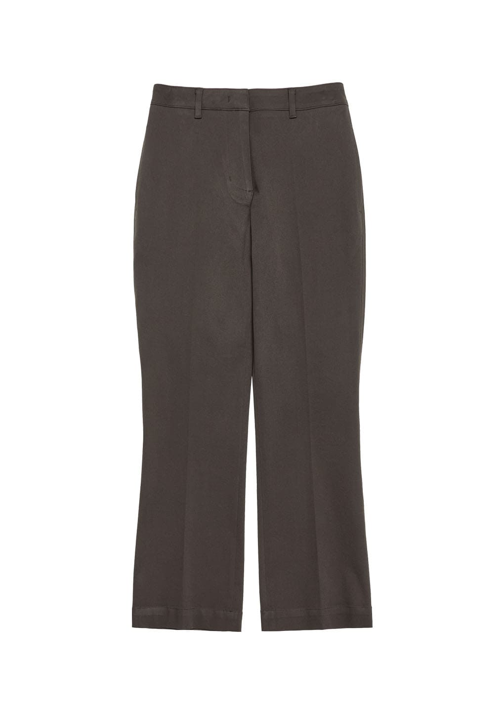 cotton flared pants, brown