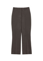 cotton flared pants, brown - Image 1