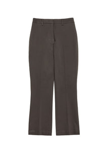 cotton flared pants, brown