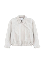 cotton nylon blouson, beige - Image 1