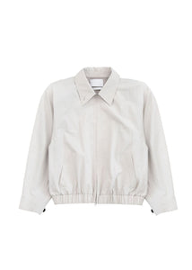 cotton nylon blouson, beige