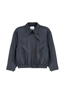 cotton nylon blouson, charcoal